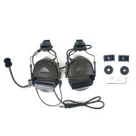 Taktický headset Comtac II Basic s adaptérem na helmu - Oliva